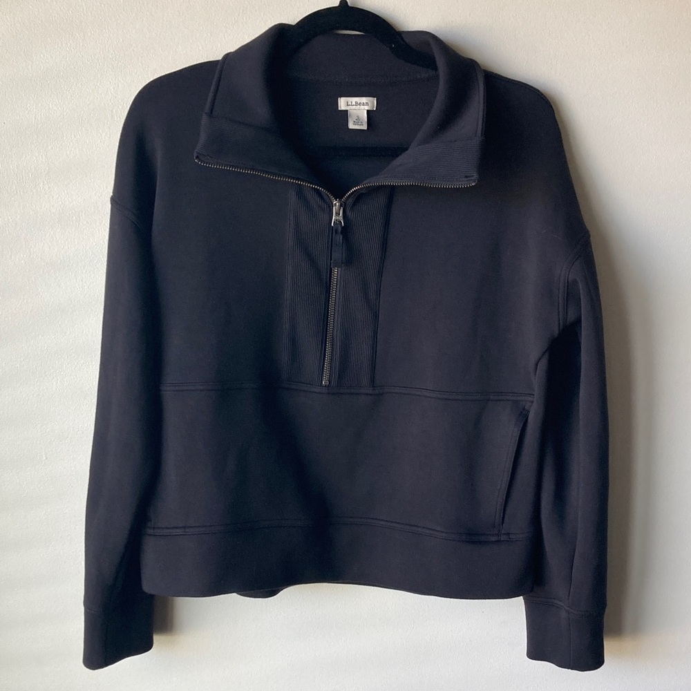 L.L. Bean Women’s Black Quarter Zip Sweatshirt